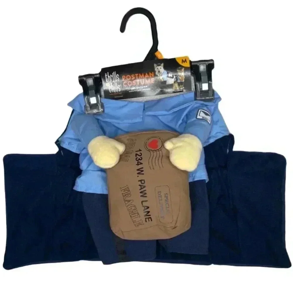 Thrills & Chills Postman Costume –Mail Carrier Pet Halloween Outfit